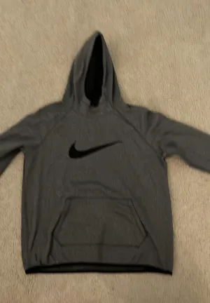 Dark Grey Nike Hoodie Pullover Sportswear Club Fleece Large thumbnail 1