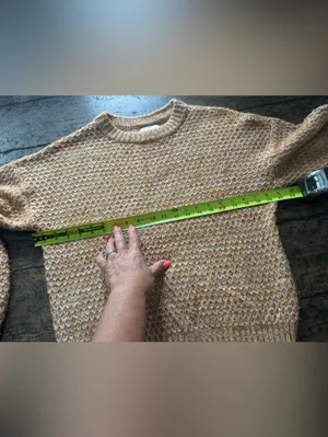 Abercrombie & Fitch Chunky Knit‎ Crewneck Sweater Brown White Size S Oversized thumbnail 7