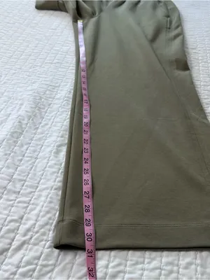 Athleta Allure High Rise Pant Women Size L Olive Branch Athleisure Wide Leg thumbnail 9
