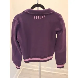 Hurley L Purple Pink Fleece Jacket Zip Up Logo Long Sleeve Women's thumbnail 4