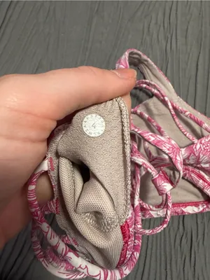 lululemon athletica Pink Floral Strappy Sports Bra thumbnail 3