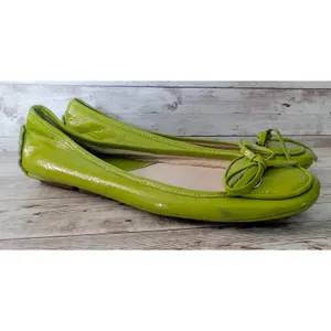 Michael Kors Flats - Green Flats Size 6.5 M - Leather Upper - Cosmetic Issues thumbnail 8