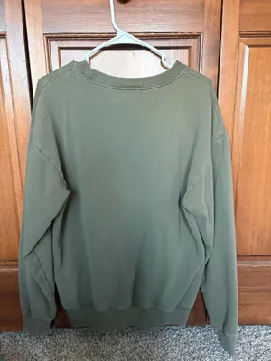 Olive Green Aerie Sweatshirt Crewneck thumbnail 2