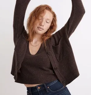 Upton Wool-Blend Cardigan Sweater in good condition. Size M thumbnail 2