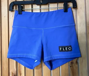 FLEO OG Bounce Fabric Purple Gym Biker Shorts Size XS 3" thumbnail 1