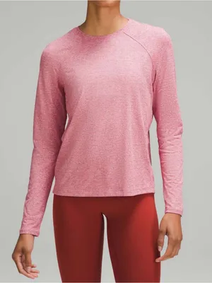 Lululemon License to Train Classic-Fit Long-Sleeve Shirt Heathered Vintage Rose thumbnail 1