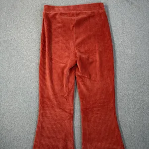Aerie Corduroy Flare Pants Women's Small Short Burnt Orange Pull On Stretch thumbnail 10