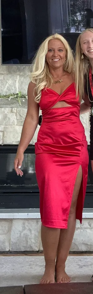 Windsor Red Satin Formal Dress thumbnail 1