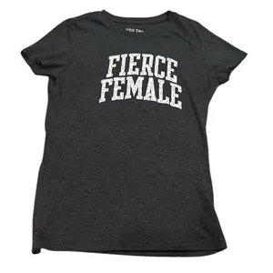 Fierce Female GRAPHIC CLASSIC Aeropostale GREY SHORT SLEEVE TSHIRT M thumbnail 2
