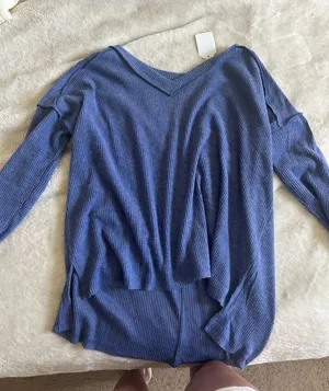 Zenana S/M blue sweater thumbnail 1
