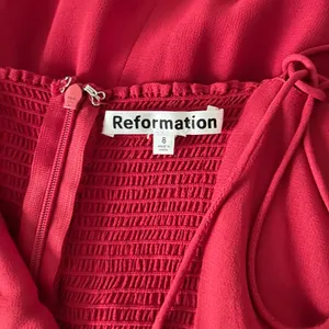 Reformation Kourtney Midi Dress Red Spaghetti Strap Sweetheart Neck Size 8 thumbnail 6