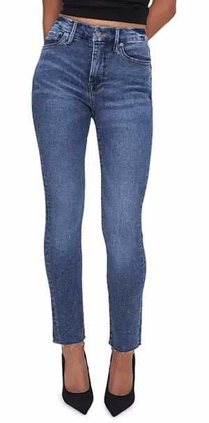 Good American Good Legs Denim Jeans Size 4/27 Skinny Slim Distressed High Rise thumbnail 1