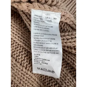 Free People‎ Sweetheart Chunky Knit Mockneck Sweater Sandcastle L thumbnail 11