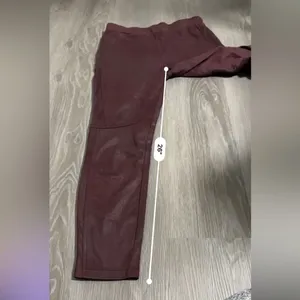 Free People Midnight Burgundy Faux Suede High Rise‎ Ankle Leggings Size S thumbnail 13