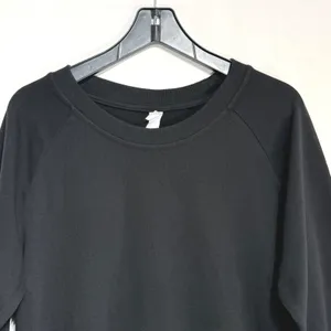 Alternative Apparel‎ Black Raglan Sweatshirt High Low Raw Hem Large Womens NWOT thumbnail 2