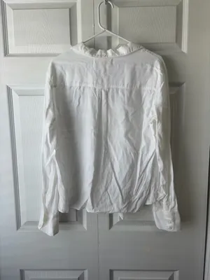 Tencel Anthropologie Cloth & Stone Button down Blouse Shirt Size Med thumbnail 7