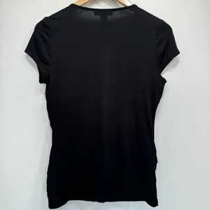 White House Black Market Black Top Crisscross Layered Asymmetric Neckline Size S thumbnail 8