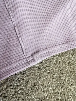 Lululemon Ribbed Softstreme High-Rise Short 4” Lilac Ether 4 thumbnail 5