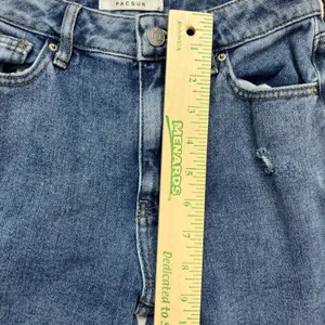PacSun Distressed Denim Jeans Womens Blue High Rise Straight Leg Cotton‎ thumbnail 13