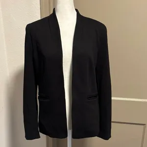 J Crew Size 10 Going Out Blazer Jacket Stretch Twill Black H2743 Slim Cut thumbnail 3