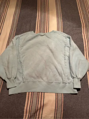 American Eagle "This Feels Seriously Huggable" Oversized Sweatshirt Light Blue S thumbnail 4