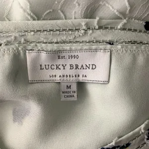 Lucky Brand Cold Shoulder Floral Blouse M Mint Green Flocked Ruffle Layers thumbnail 6