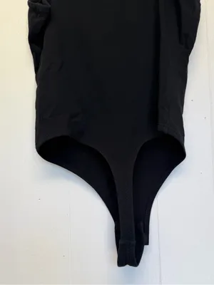 MADEWELL Black Tank Spaghetti Strap Thong Adjustable Body Suit Medium thumbnail 7