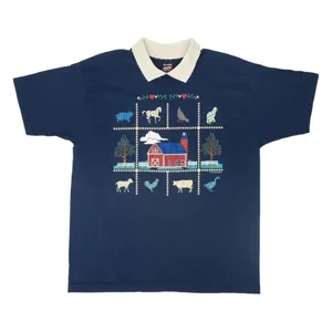 Fruit of the Loom Vintage 90s Cottagecore Farm Collared Shirt thumbnail 1