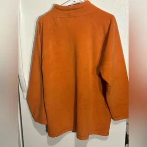 Ann Taylor LOFT fleece half-zip hoodie sweatshirt oversized M/L thumbnail 2