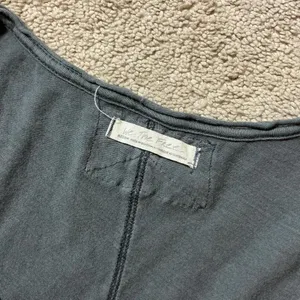 We The Free Gray Cotton Distressed Raw Hem Tee Shirt Women's Medium Grunge‎ thumbnail 5