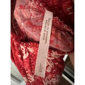 Free People Dress Beach Day Red And White‎ Halter Flowy Mini Boho Size L thumbnail 8