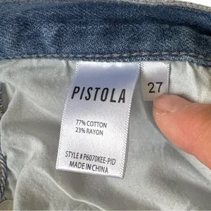 EUC PISTOLA Distressed Relaxed Jeans Size 27 thumbnail 7