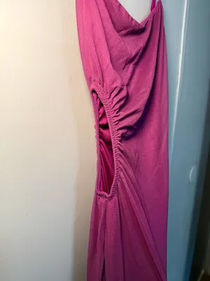 Windsor Fuchsia Ruched Cutout Maxi Dress thumbnail 2