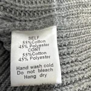 all:row Womens Gray Ribbed Knit Contrast Hooded Sweater‎ Size Small thumbnail 4