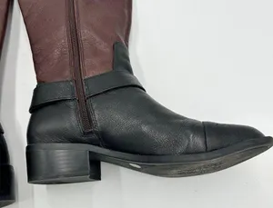 Vince Camuto Leisha Brown Black Leather 6.5 M 36.5 Knee High Riding Boots thumbnail 7