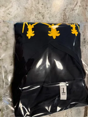 Next Level Apparel Black V-Neck Tee with Yellow Detail thumbnail 5