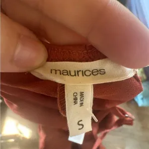 maurices womens rust orange satin cowl neck slip midi‎ dress size small thumbnail 4