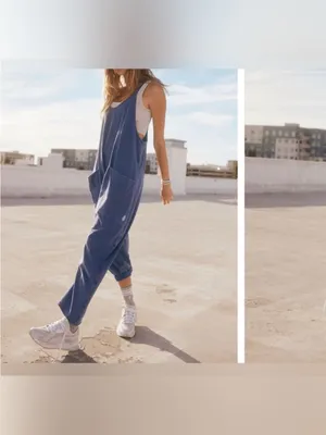 NWOT Free People FP Movement Hot Shot Onesie - supernova navy blue - Large thumbnail 4