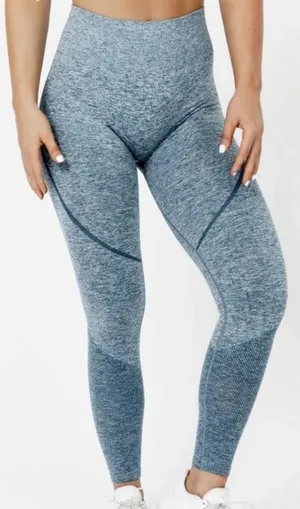 ACTA Women's‎ Blue Seamless High Waist Athletics Leggings Small thumbnail 1