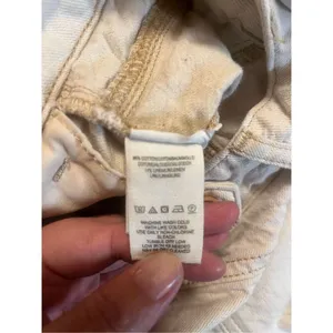 Free People We The Free Jeans Off White Cotton Linen Blend Size 24 (1245) thumbnail 6