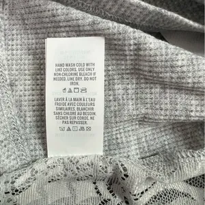 Aerie Lace Waffle Longline Bralette in Light Gray Size S New with Tags thumbnail 14