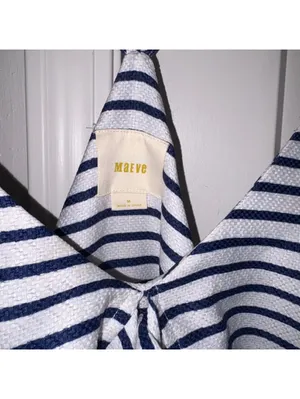 Maeve by Anthropologie $128 Woman’s M Ahoy Swing Dress Tie-Front Mini, Size M thumbnail 4