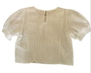 Gianni Bini Girls White Lace Crop Top thumbnail 2