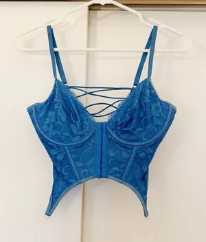 Amazon blue corset top thumbnail 1