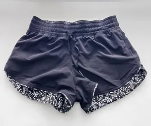 Lululemon black dot print Reversible shorts 6 thumbnail 2