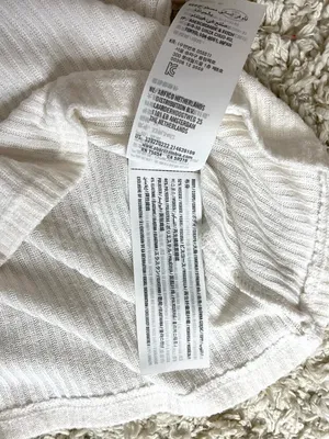 Hollister White Ribbed Long-Sleeve Scoop Neck Tie-Front Top thumbnail 6