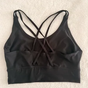 Athletic Works Black Sports Bra with Crossback Straps thumbnail 2