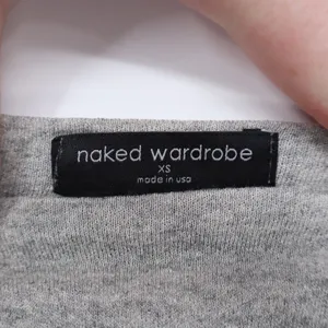 Naked Wardrobe Heather Gray Scoop Neck Ribbed Tank Bodysuit XS thumbnail 4