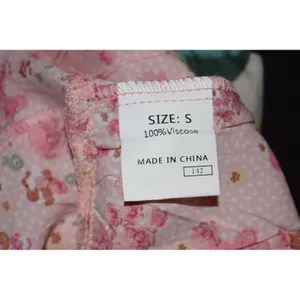 Dokotoo Floral Mini Dress Womens Small Pink NWT Boho Tassel Tie Neck Babydoll thumbnail 7