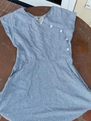 Vintage inspired gingham plaid midi dress with button up front and pockets sz xs -has a snag on the zipper #houndstooth #cottagecore #western thumbnail 7